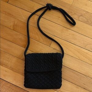 The Sak Black Woven Crossbody Bag